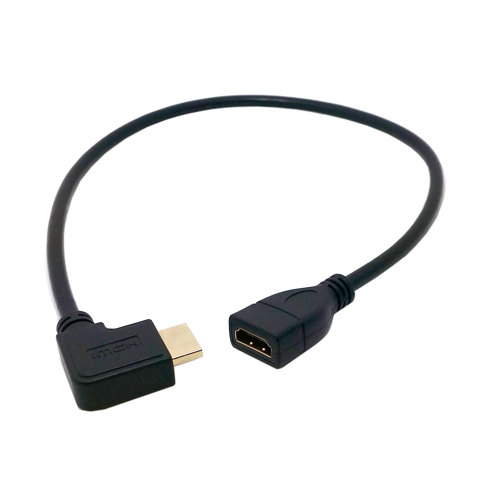 HDMI совместимый 1 4 19pin Ethernet & 3D Тип A папа левый Угловой 90 градусов к гнезду