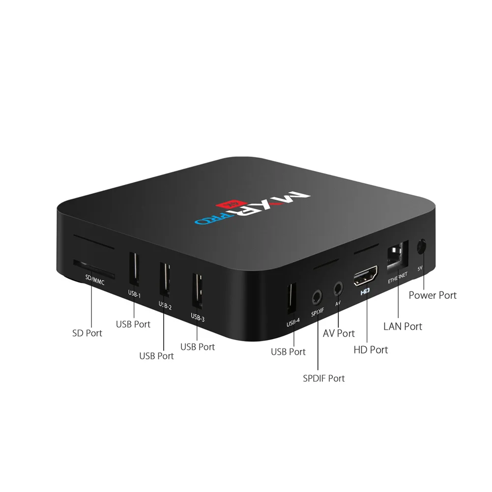 4 ГБ ОЗУ 32 Гб ПЗУ Max Mxr Pro Android 7 1 Смарт ТВ-приставка Rk3328 четырехъядерный 2 ГГц Wifi Vp9 H.265