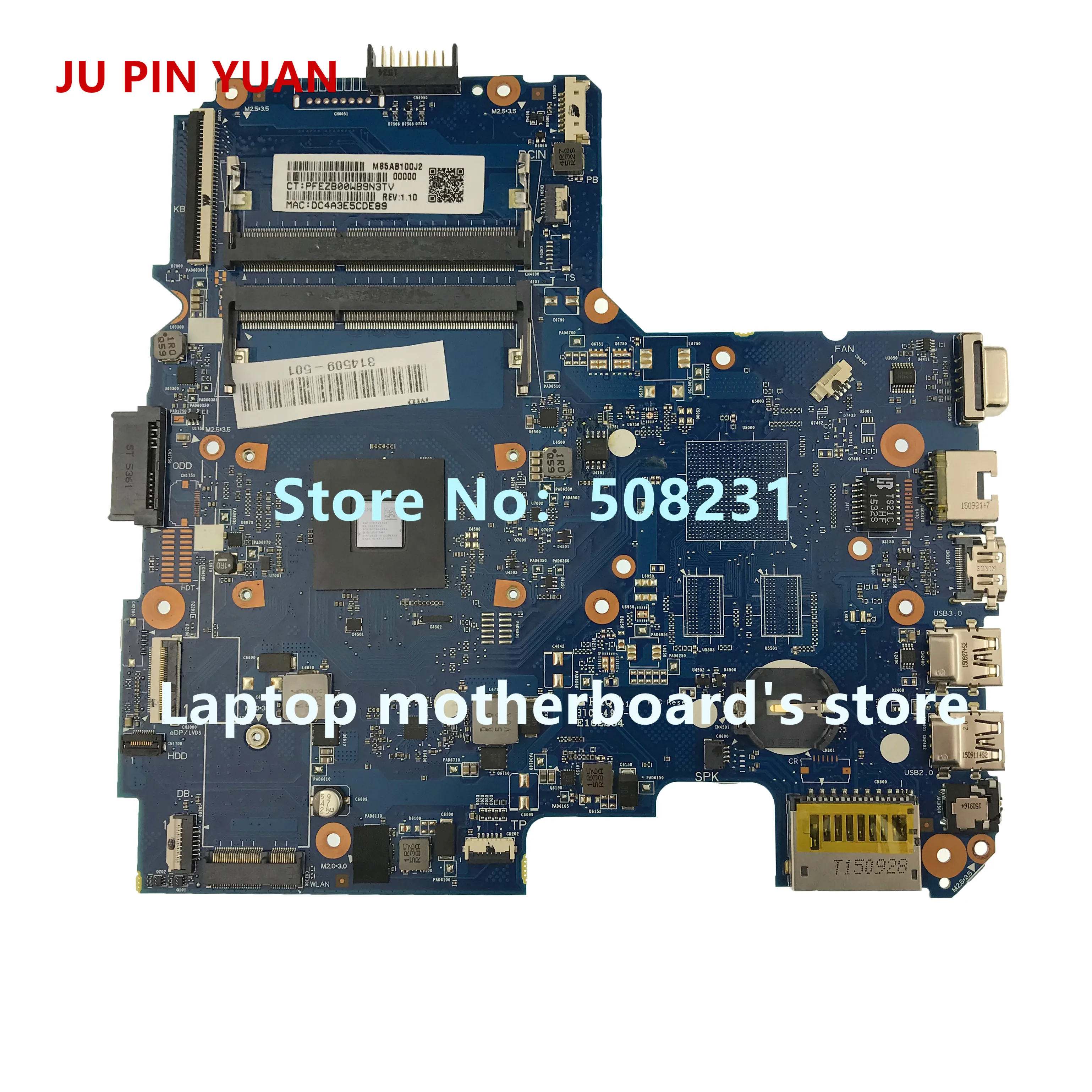 JU PIN YUAN 814509 001 501 Материнская плата для ноутбука HP 245 ноутбук 14 AF 14Z AF|Материнские