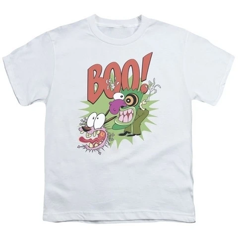 Trevco Courage The Cowardly Dog Stupid Молодежная Футболка с коротким рукавом 18 1 белый и очень