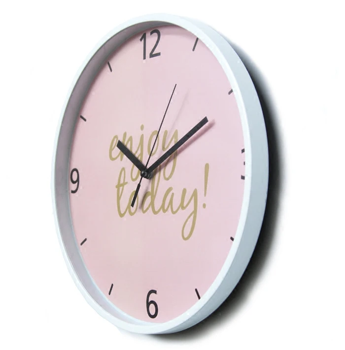 Акриловые креативные бесшумные настенные часы маленький размер Диаметр 27 5 см