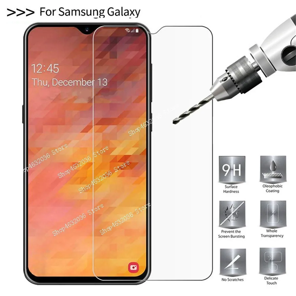 Закаленное стекло 9H для Samsung Galaxy A10 A20 A30 A40 A50 A60 A70 A80 M10 M20|Защитные стёкла и плёнки