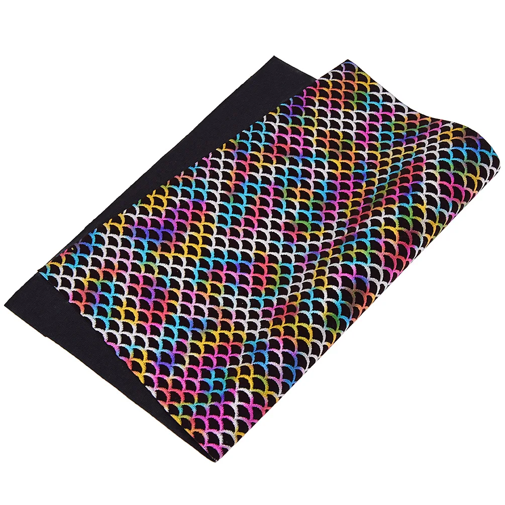 Она любит А4 красочные рыбьи чешуи Русалочка ткань для поделок одежды нотбоу