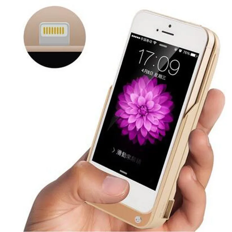 Внешний аккумулятор емкостью 4200 мАч портативный чехол внешний для Iphone 5 5S SE