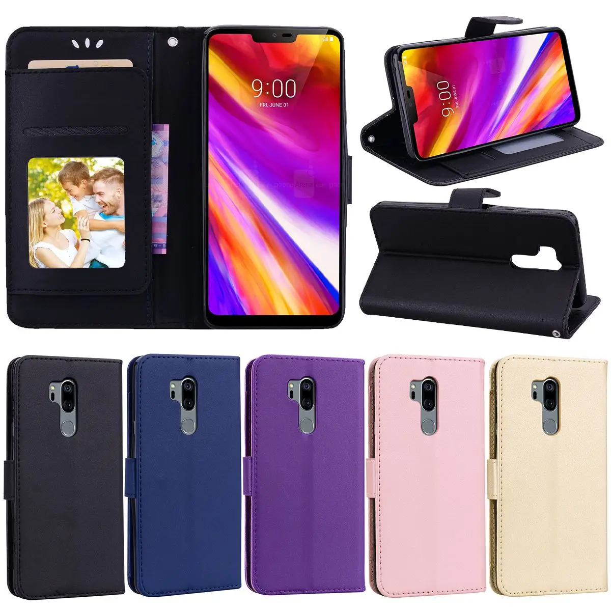 Деловой флип чехол для телефона LG G7 ThinQ искусственная кожа Складная подставка