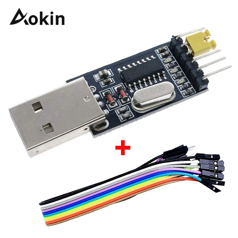 Коммутатор с USB на TTL CH340 модуль CH340G 3 В 5 в микроконтроллером STC кабель для