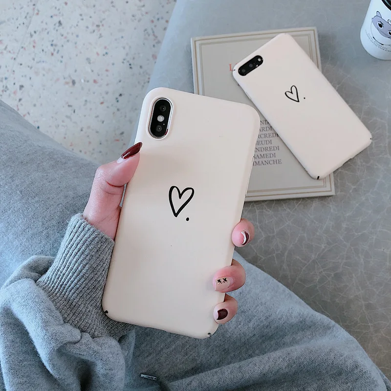 Hard Plastic phone back cover for iphone7 7plus case ultra thin love patterned capa iphone6 6s 6plus 8 8plus XSMAX XR fundas |