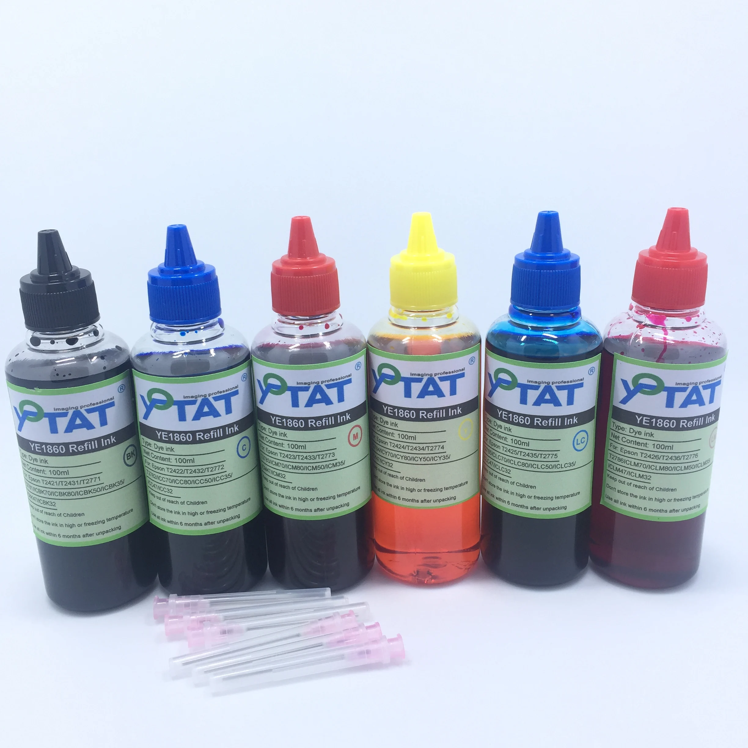YOTAT 100 мл чернильные краски для Epson T2421 T2431 T2771 T2781 ICBK70 ICBK80 ICBK50 ICBK35 ICBK47 ICBK32 |