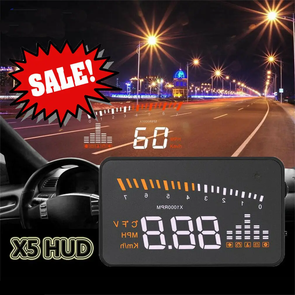 Для X5 OBD II универсальный автомобильный комплект головной светодиодный дисплей HUD
