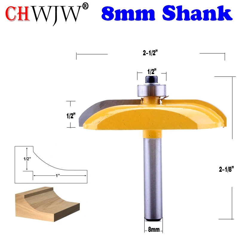 1PC 8mm Shank Raised Panel Router Bit - Carbide Tipped - Cove -ChWJW 12133_8