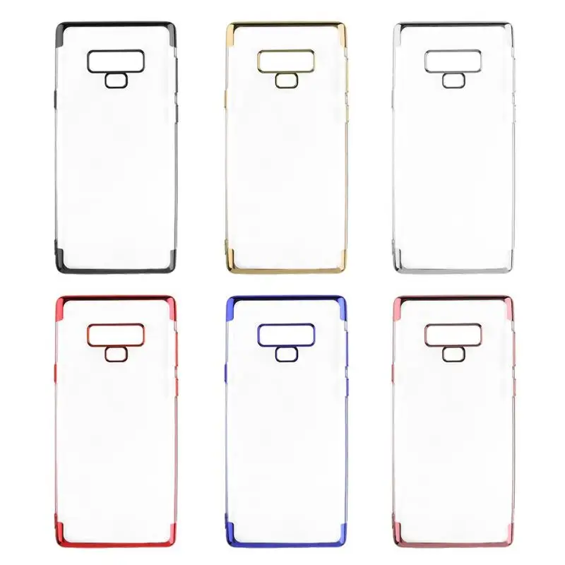 high quality Transparent Soft TPU Rubber Case Cover For Galaxy Note 9 Crystal Clear Plating Bumper for Smart Phone Model | Мобильные