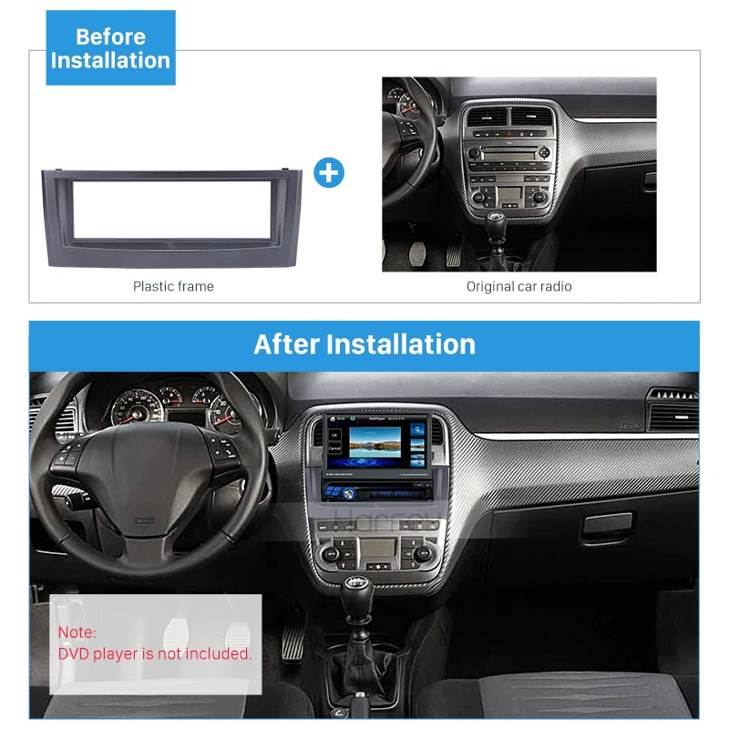 Harfey Grey One Din для 2005 2006 2007 FIAT PUNTO LINEA 183*53 мм Автомобильная радиоприемник стерео