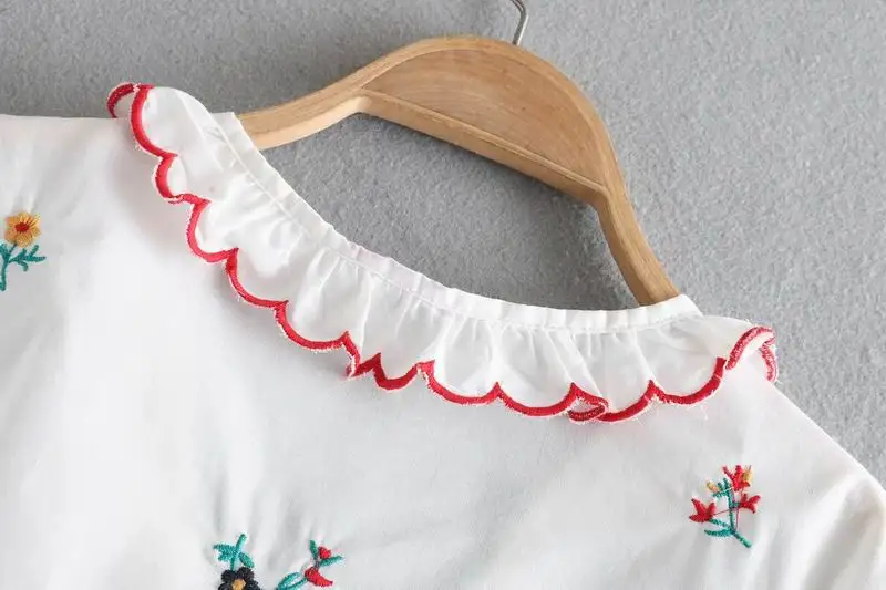 Женская рубашка и блузка 2019 Новые поступления гофрированная с цветочной