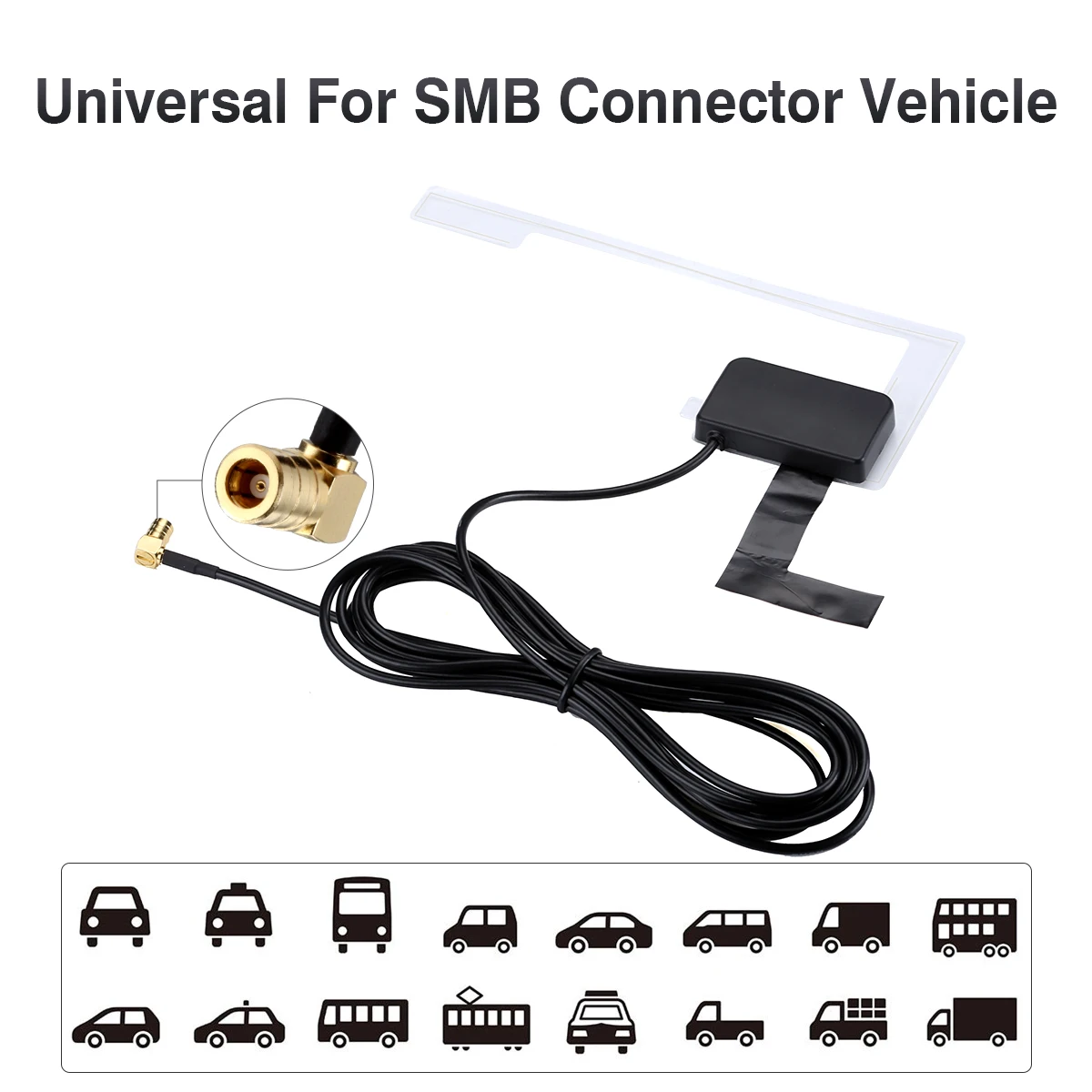 Цифровая Автомобильная радиоантенна Excelvan DAB стеклянное крепление с SMB