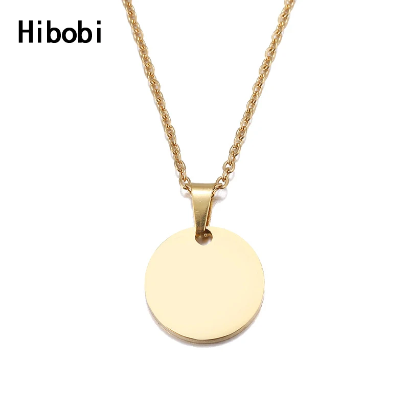 Hibobi ожерелье из нержавеющей стали женские ювелирные изделия круглые трендовые