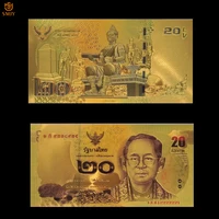 thailand gold foil bank bill 20 baht currency in 24k gold banknotes paper money for collection