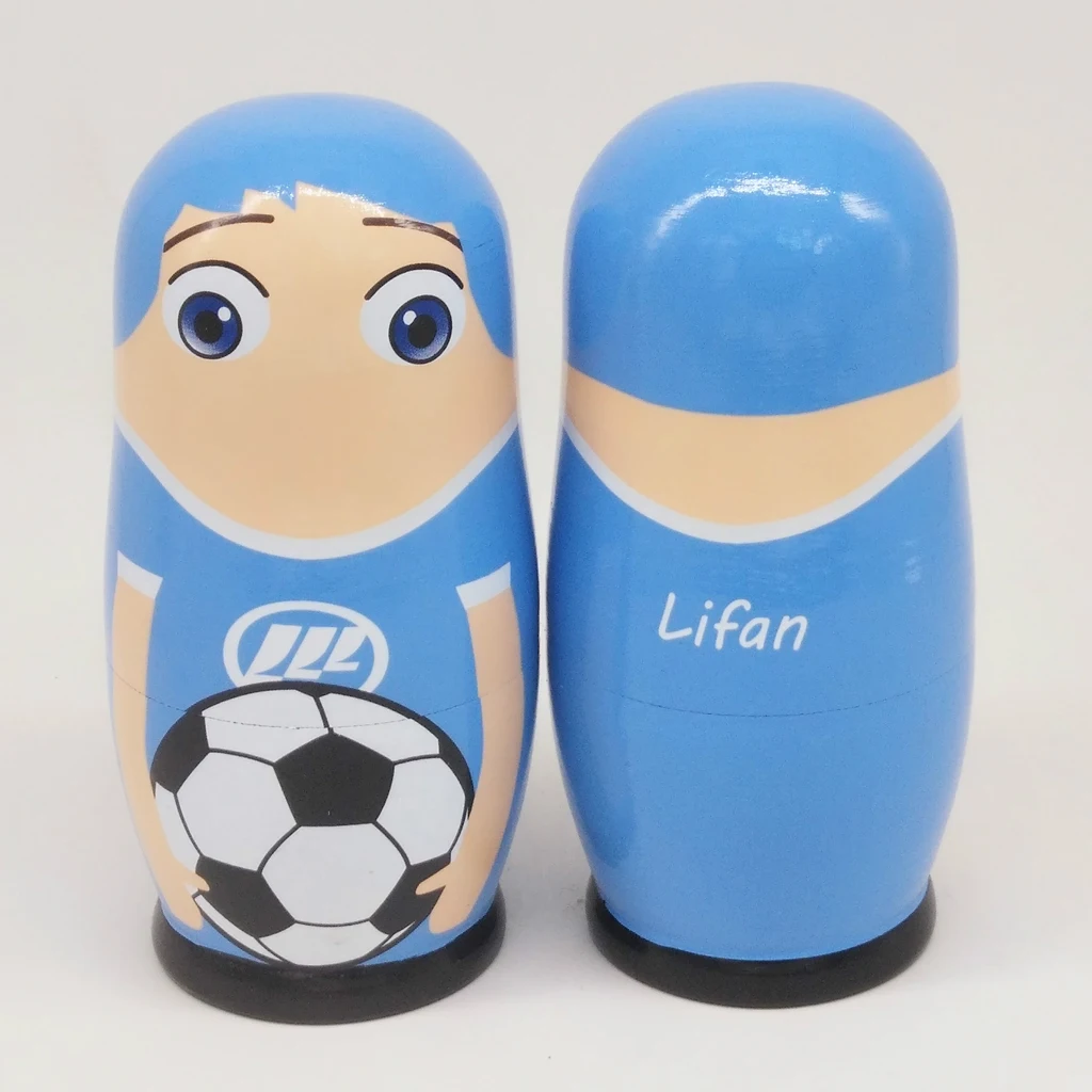 MagiDeal 6pcs Cute Football Player Matryoshka Wooden Russian Nesting Dolls For Kids Children Playing Doll | Игрушки и хобби