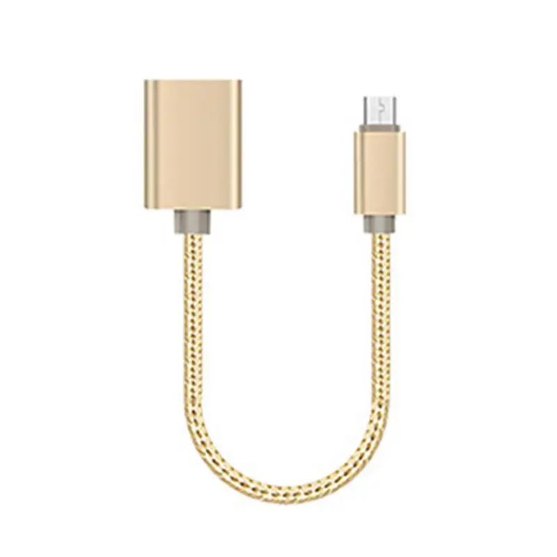 Нейлоновый адаптер Android 5P кабель OTG к USB для передачи данных Соединительная