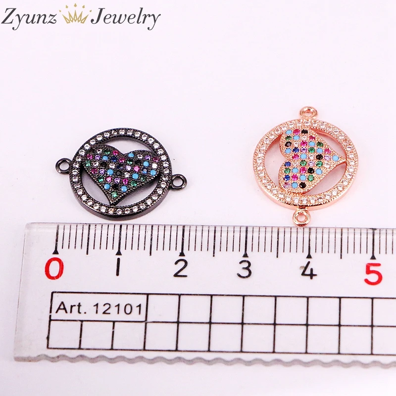 

10PCS ZZYZ333-5133 Romantic Shiny CZ Zircon Charm Heart Bracelets for Women Adjustable Chain Wedding Bracelet