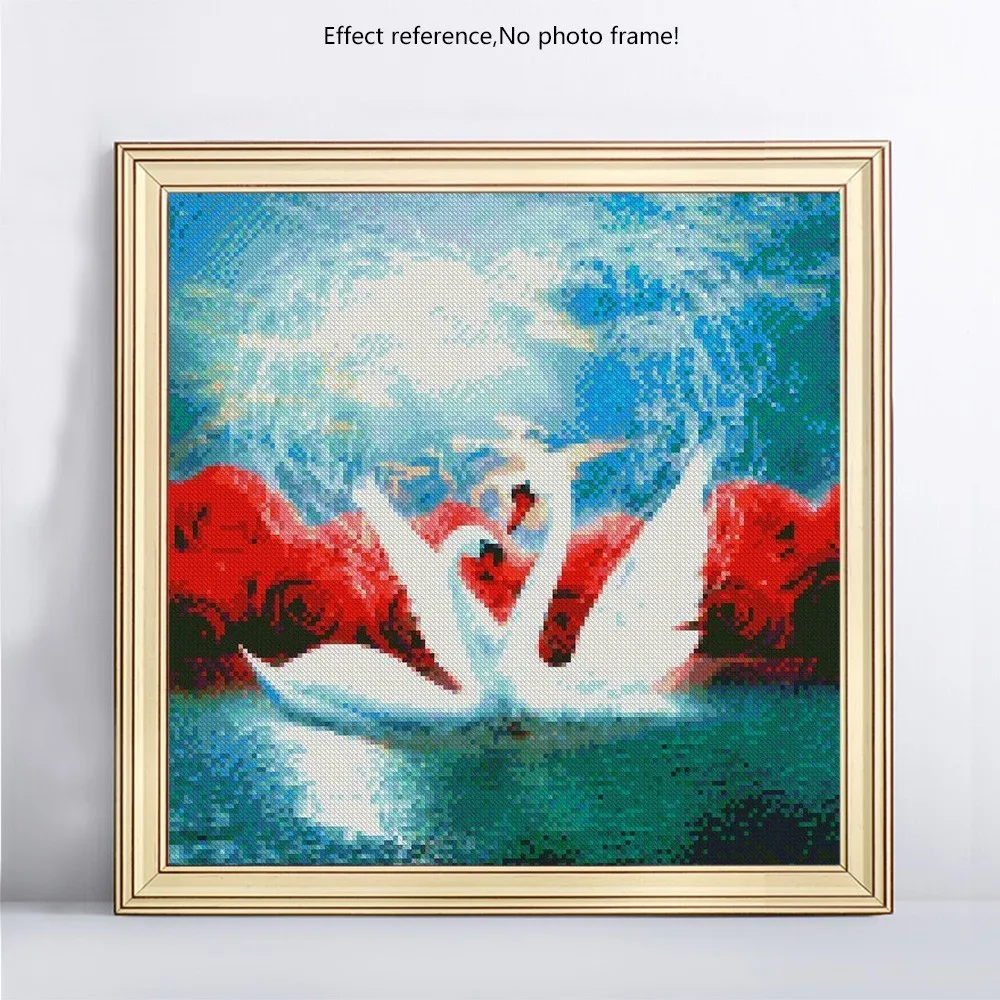 EverShine DIY 5D Diamond Painting Swan Embroidery Animals Picture Of Rhinestones Mosaic Cross Stitch Home Decor|Алмазная мозаика и