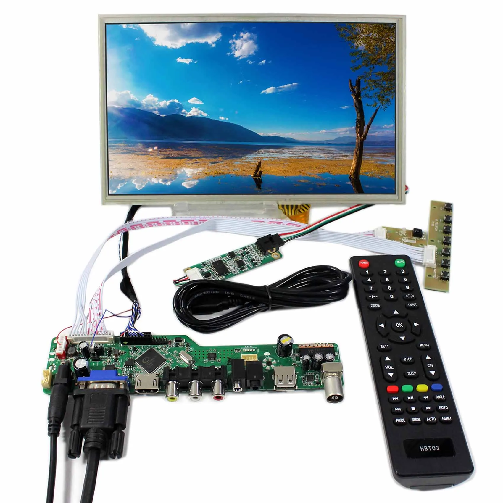 

10.2inch Touch screen 1024x600 HSD100IFW1 HD MI VGA CVBS USB RF LCD Controller Board