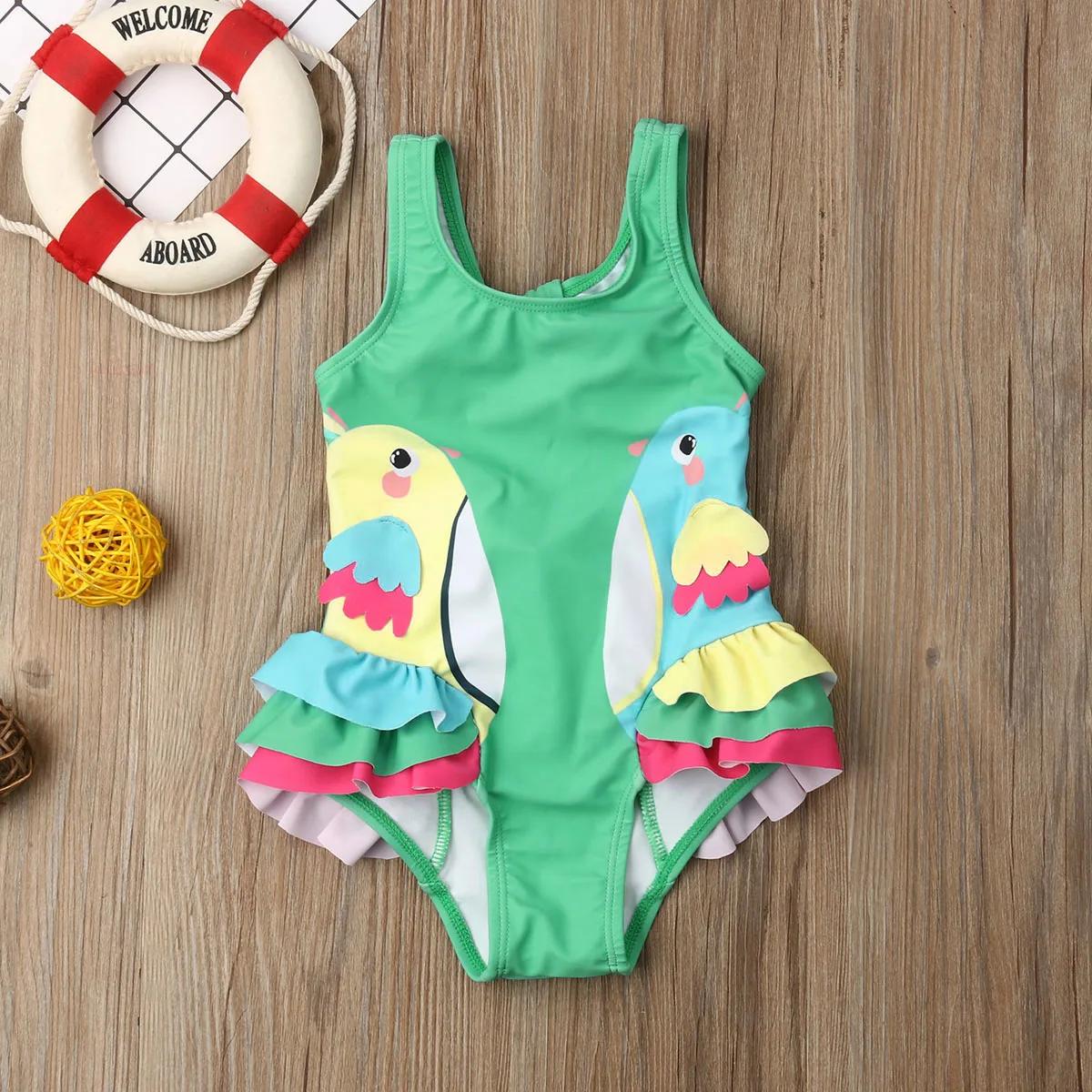 2019 Newest Style Cartoon Swimwear Baby Gilr One Piece Swimsuit Bathing Suit 0-24M Newborn Fits Beachwear Hot |