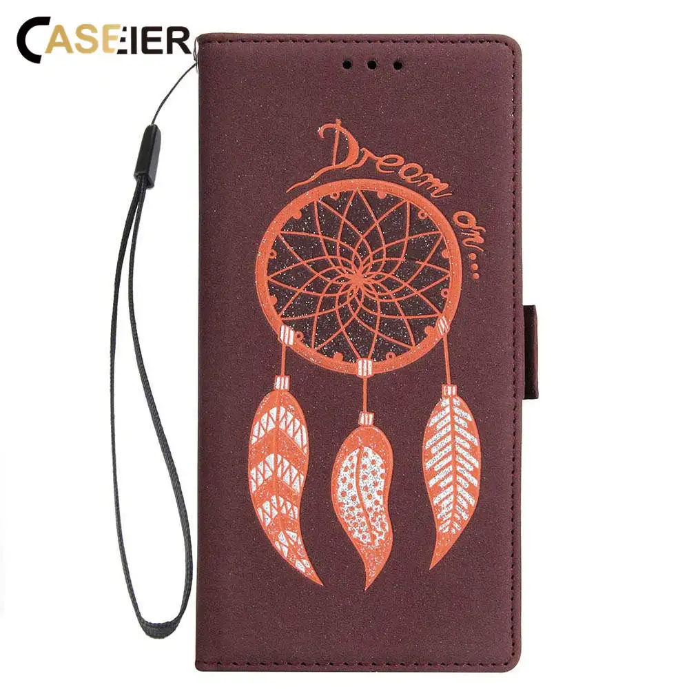 Кожаный чехол CASEIER для Samsung Galaxy S9 S8 Plus S7 Edge Wind Chimes держатель карт J5 J7 A7 A5 A3 Note 9 |