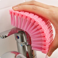 clothes washing bathroom soft home flexible bending 360 degree cleaning brush corner scrubbing kitchen sink toilet random color