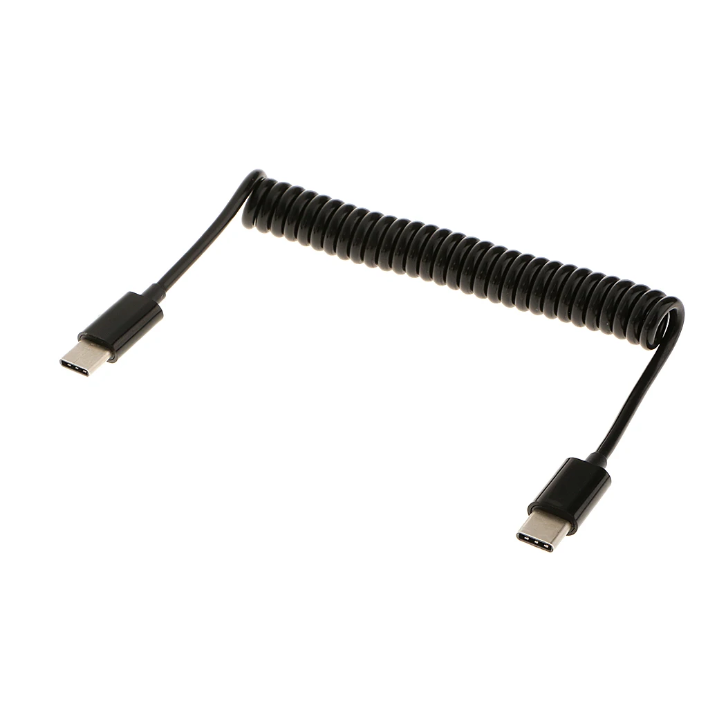 USB 3. 0 Type-C штекер на 3 1 C для синхронизации данных черный спиральный кабель MagiDeal |