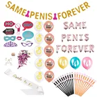 ZLJQ тот же пенис Навсегда Баннер Globos девичник украшение для вечеринки девичник декор для вечеринки Команда Невесты быть балон девичник ночной аксессуар