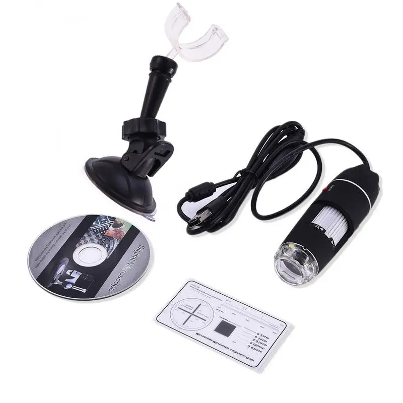 1600X 2-in-1 USB Portable 8 LED Digital Microscope Endoscope Camera Microscopio Magnifier Electronic W/ Stand | Инструменты