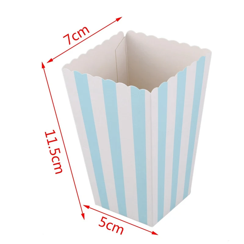 12pcs Boxes of Popcorn Lined Bags Kids Wedding Birthday Party Decorations (Black) | Дом и сад
