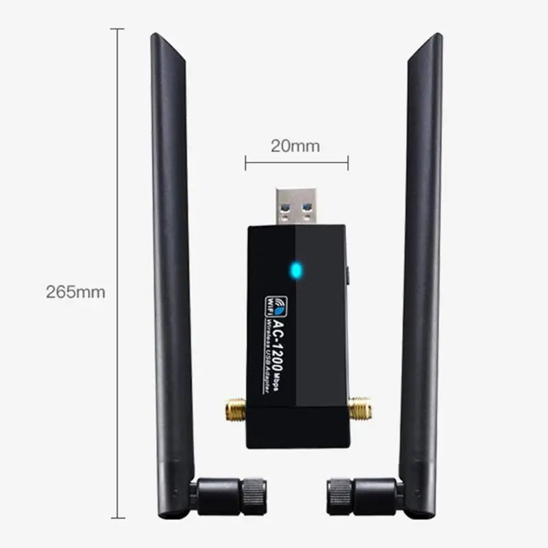 _ USB 3 0 Wi-Fi адаптер 1200 Мбит/с два диапазона 2 4 ГГц/5 8 ГГц беспроводная сетевая карта