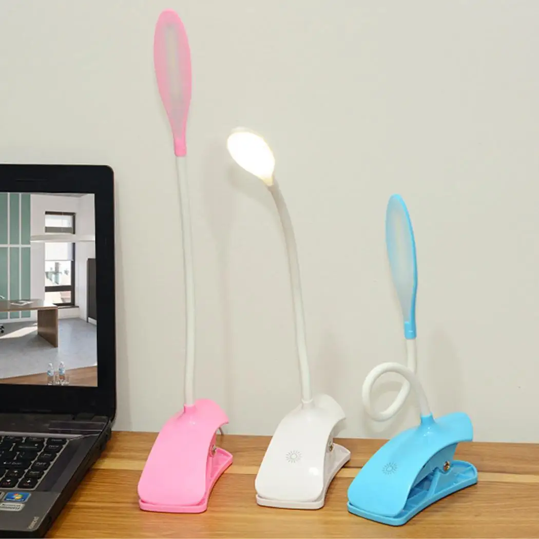 Светодиодная лампа с зажимом для защиты глаз обучения чтению DC5V 5000-6500K настольная