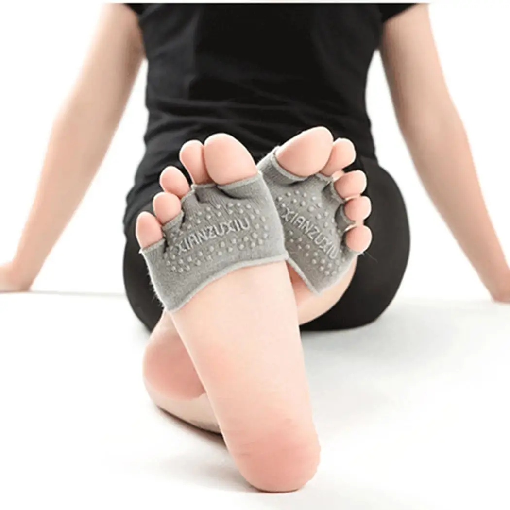 Unisex Women Men Non Slip Skid Socks with Grips Toe Yoga Pair of Socks(2Pcs) Pilates | Спорт и развлечения