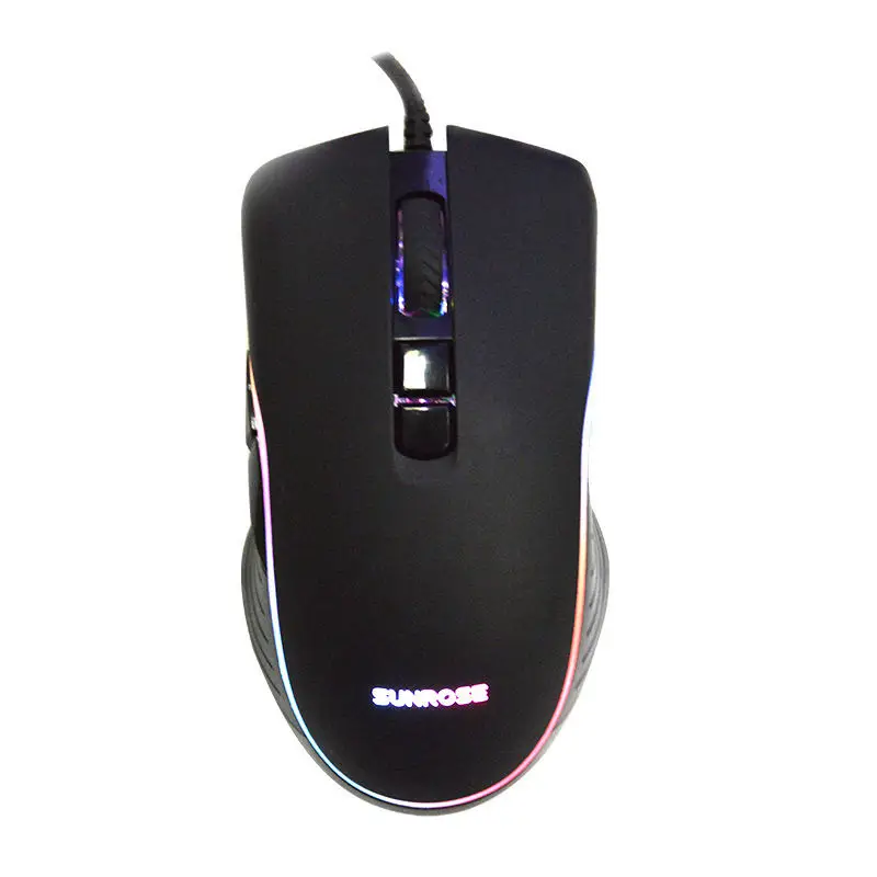 Sunrose T560 проводная Usb компьютерная игровая мышь цветная светящаяся 4 кнопки Laptop1200Dpi