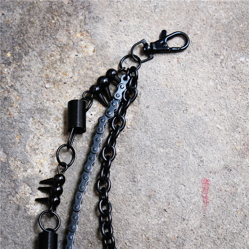 Fashion Men Jewelry Jean Wallet Chain 3 Layer Waist Punk Hook Silver Trousers Pant Belt Keychain DR196 | Украшения и аксессуары