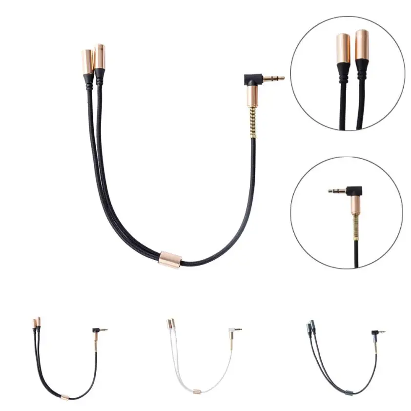 3.5mm 1 To 2 Dual Y Splitter Cable Adapter Earphone Headphone phone Cord Phone to connect with audio device | Электроника