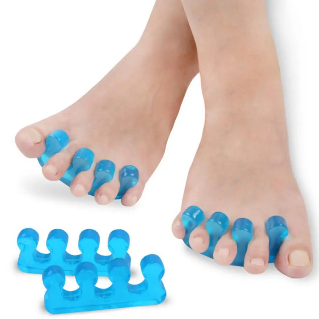 Effective Toe Stretcher Foot Pain Relief Blue Silicone Bunion Gel 80x12x34mm/3.1x0.5x1.3inch Separator | Красота и здоровье