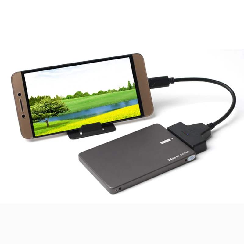 USB 3 1 Type C (USB C/Thunderbolt совместимый) к SATA III 2.5in адаптеру жесткого диска| |