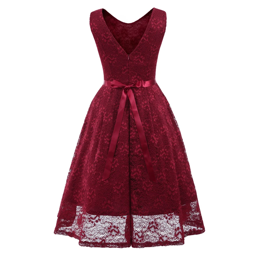 Женское вечернее Платье До Колена Robe De Soiree элегантное кружевное платье с круглым