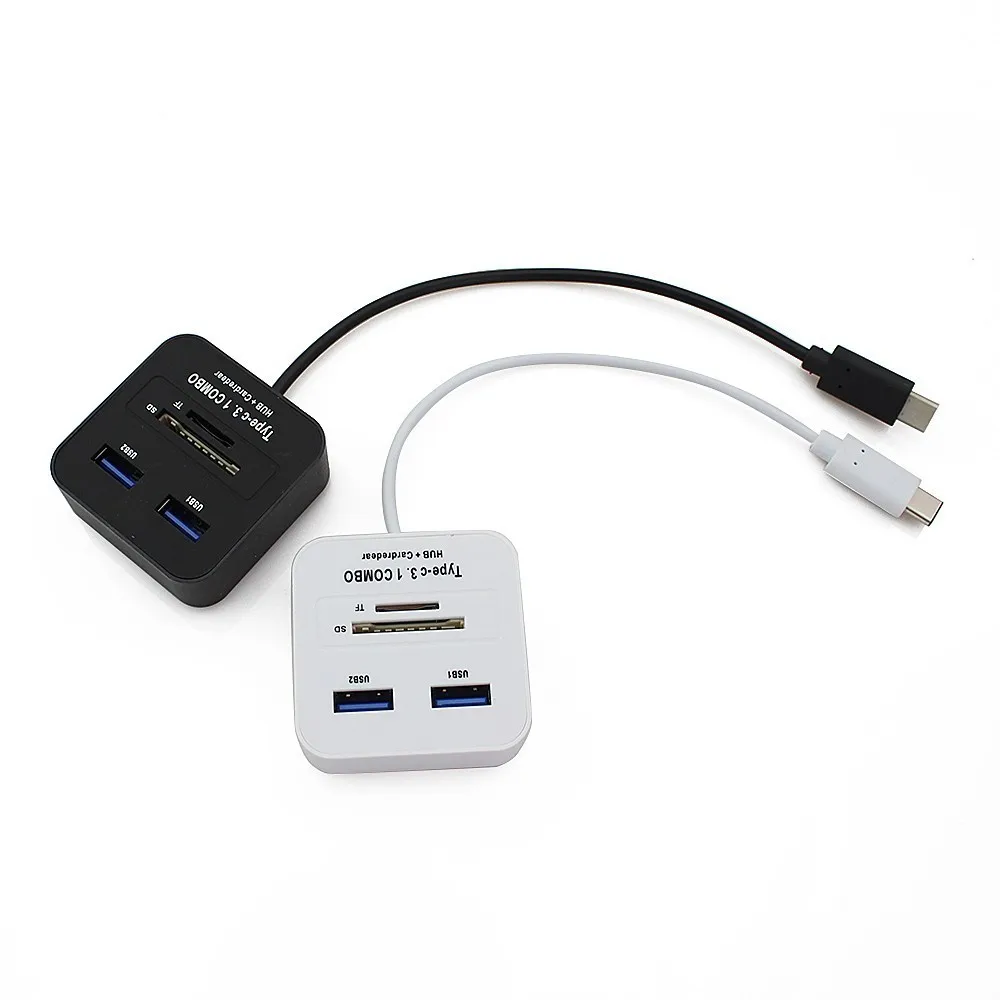 Тип C концентратор USB 3 1 комбо Высокоскоростной Мульти 0 разветвитель 4 порта с TF/SD