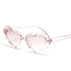 Женские солнцезащитные очки в форме сердца XojoX, розовые солнцезащитные очки в стиле ретро с прозрачными линзами в форме сердца