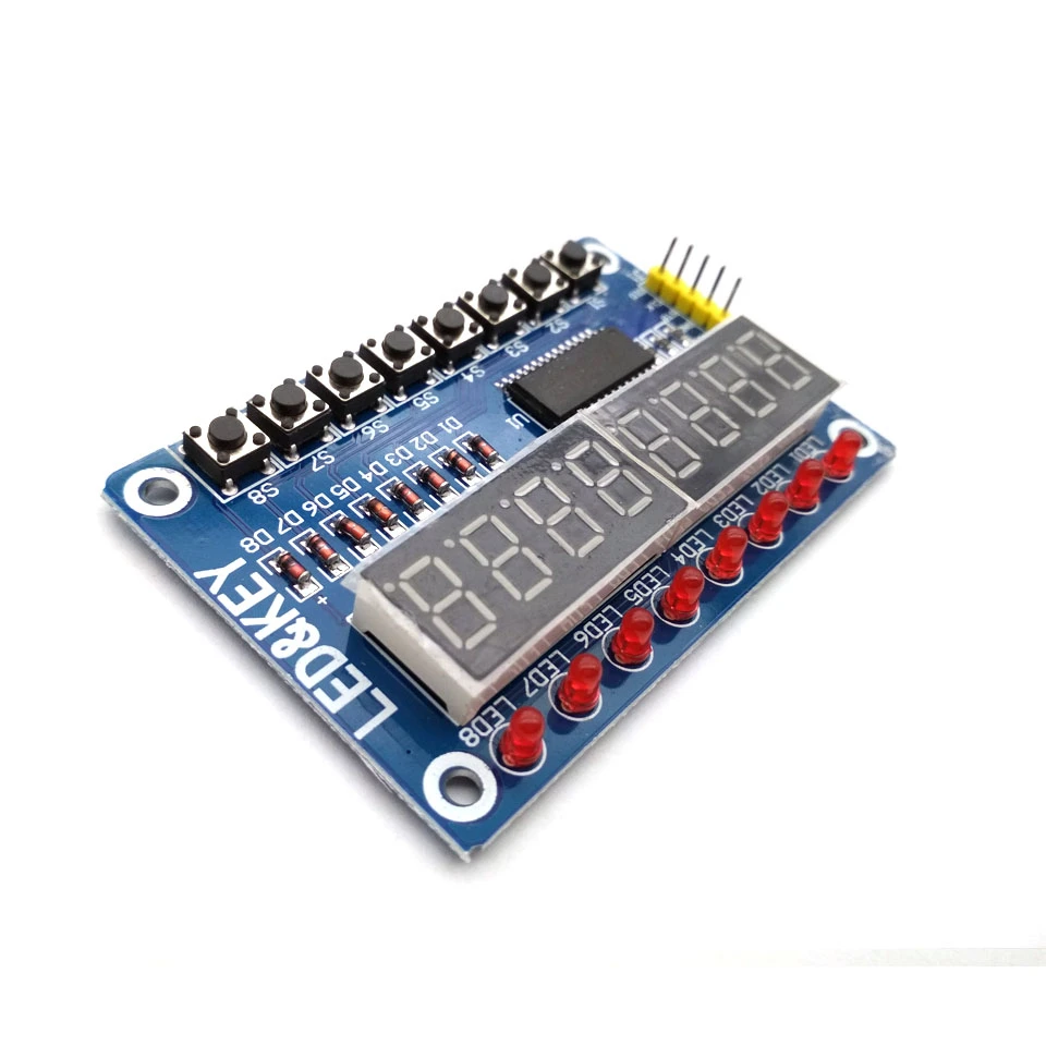 Модуль TM1638 ключ дисплея для AVR Arduino новая 8 битная светодиодный вая Светодиодная