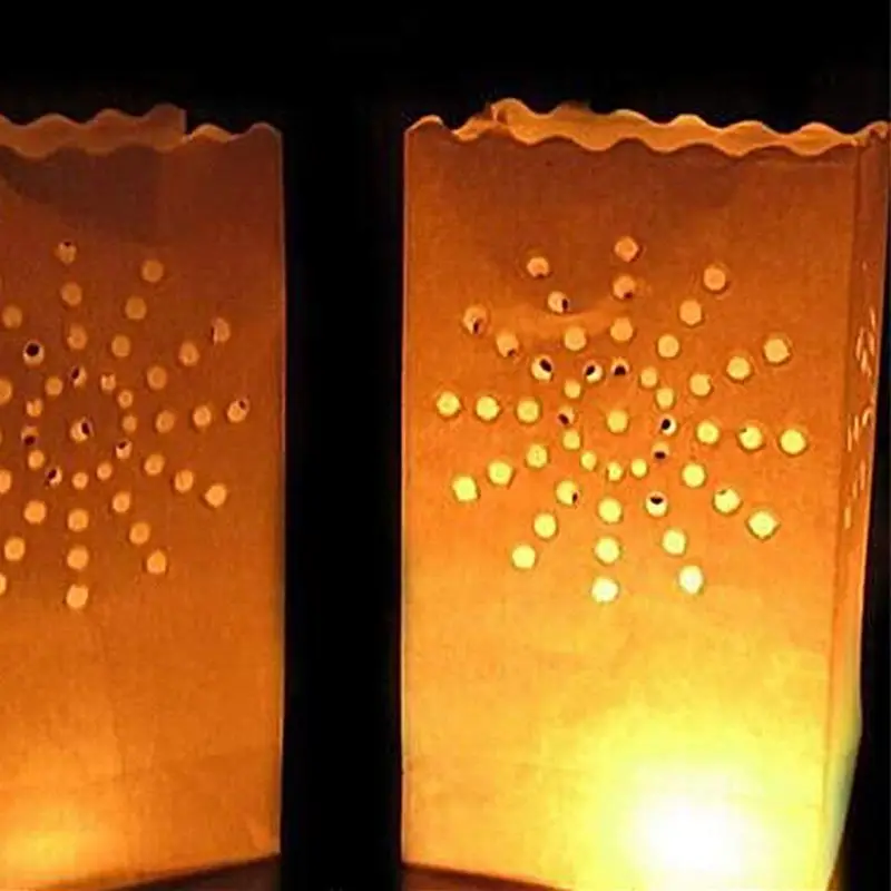 Светильник держатель Luminaria Бумага Фонари лампы в форме свечи сумка вечерние