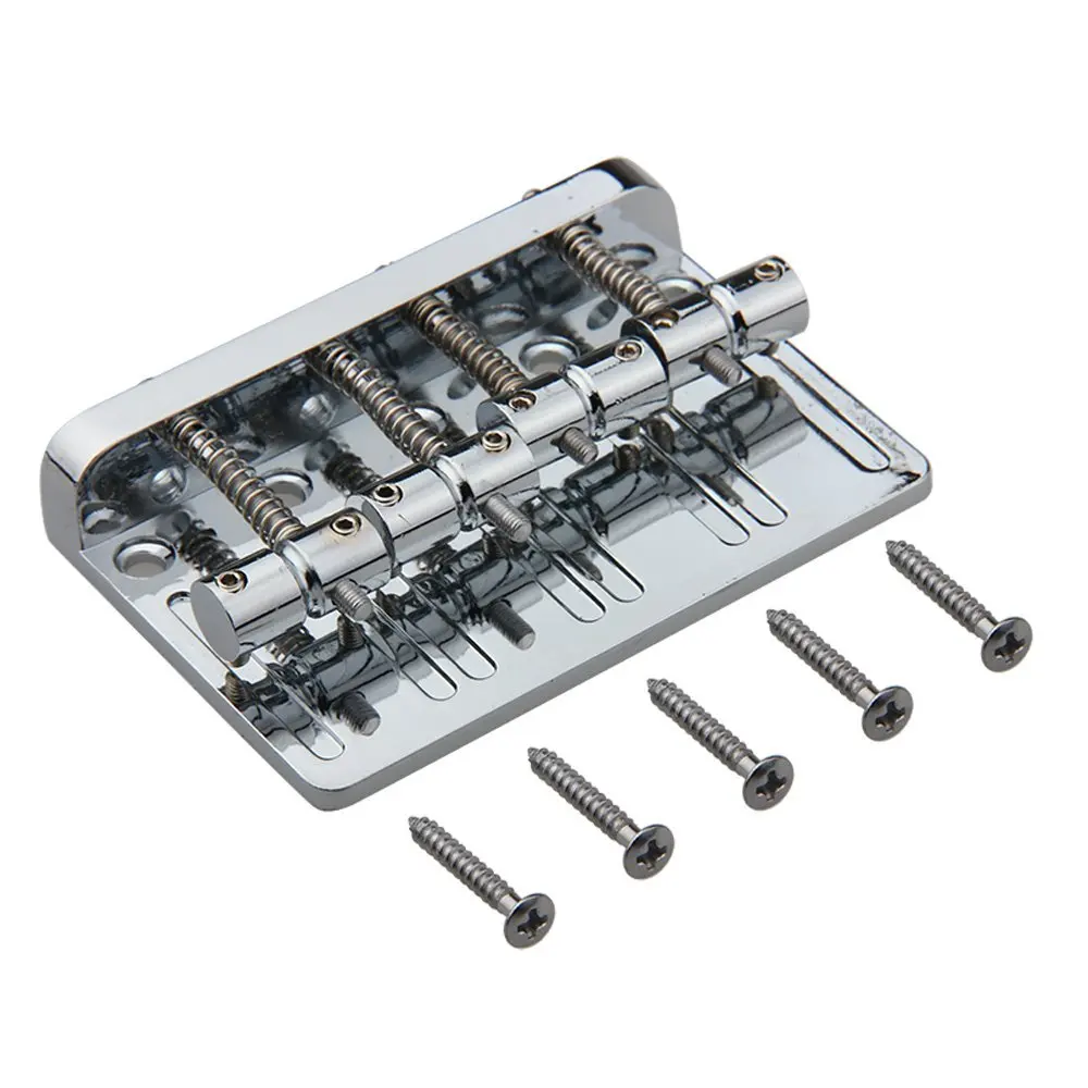 Bass bridge 4 string jazz bass String Hardtail Bridge for Precision Jazz Chrome 201B-4 Badass из цинкового сплава | Спорт и