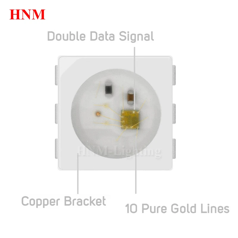 WS2813B светодиодный чип 5050 SMD RGB LED WS2813 Интеллектуальное управление двумя сигналами