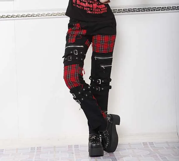 

2020 Men's clothing GD Hair Stylist fashion street Non mainstream punk zip cloth to kill Matt pants men plus size costumes
