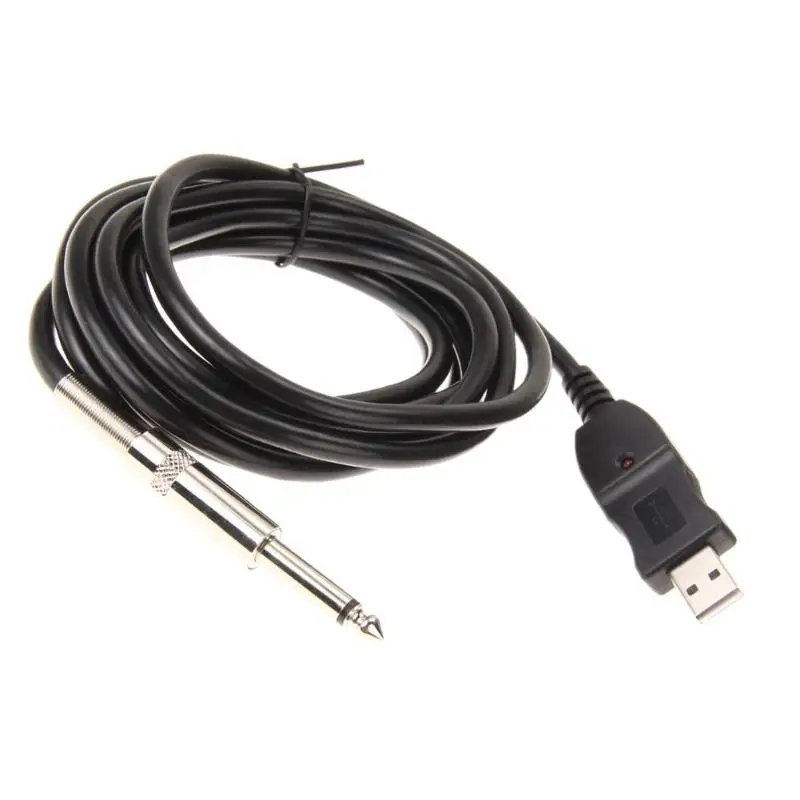 Бас гитары 1/4 6 3 мм к USB Интерфейс подключение по ссылке PC инструментальный кабель