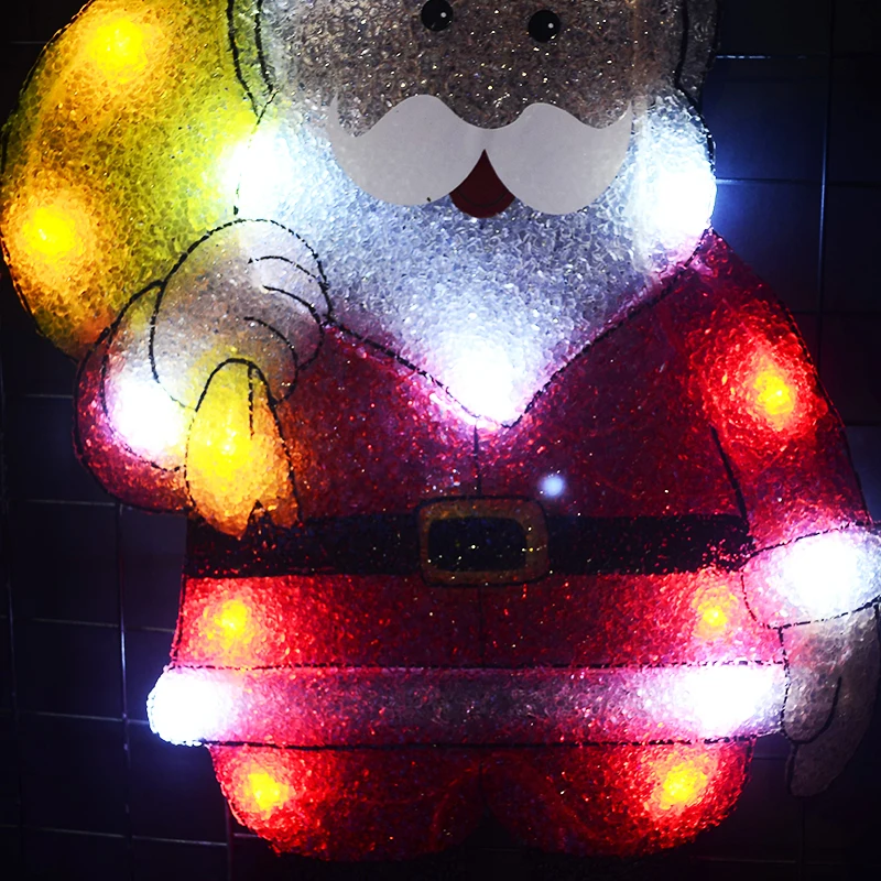 2D Рождественский Санта Клаус из ЭВА 21 дюйм. Высокий 24V navidad 2018 Праздничные огни